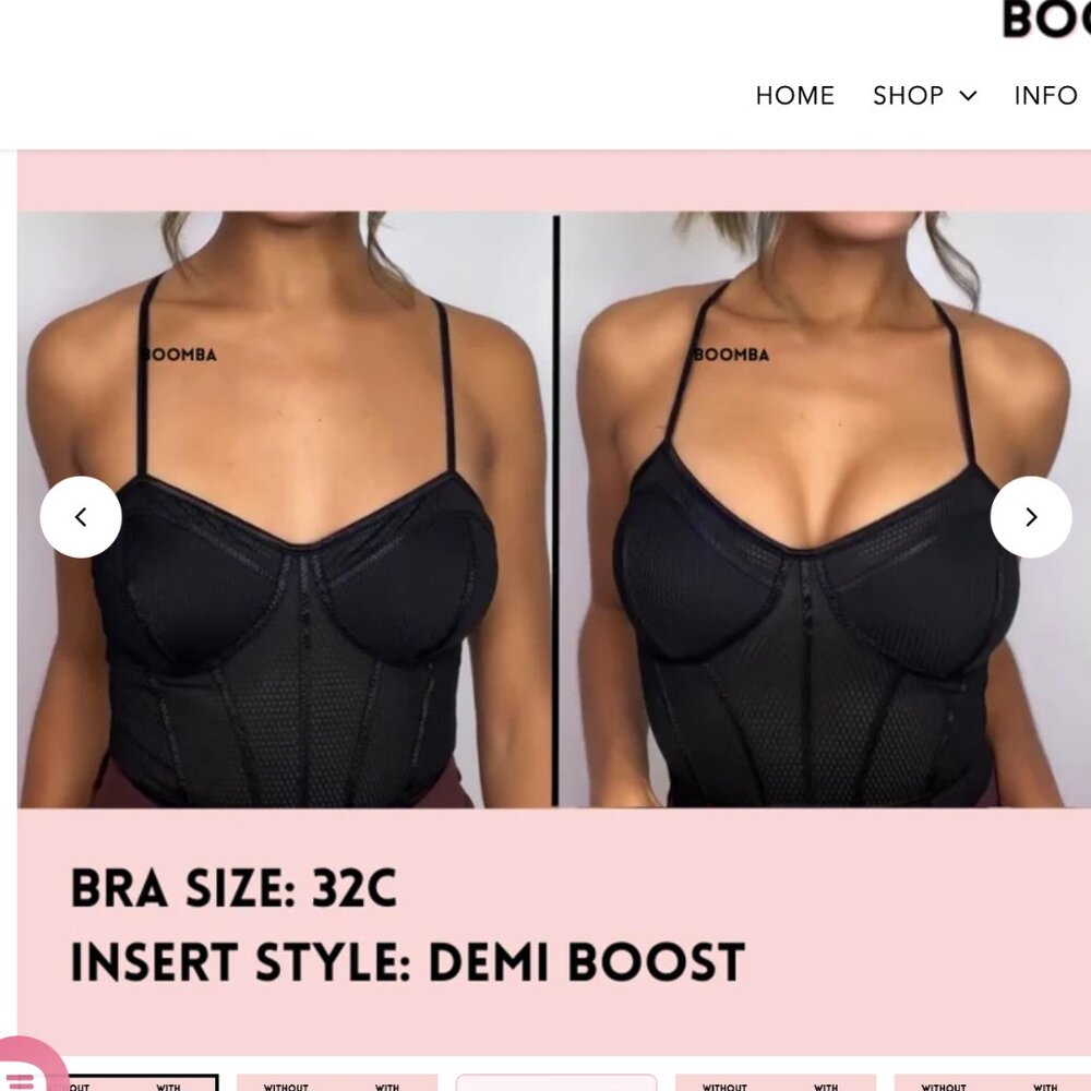 BOOMBA Cream Adhesive Bra Inserts - Picture 7 of 8